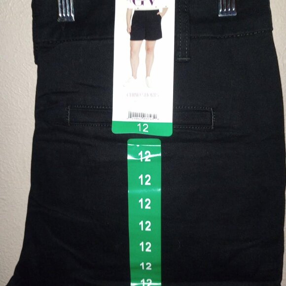 Gloria Vanderbilt Women's Size 12 Black Chino Shorts NWT - Picture 4 of 4
